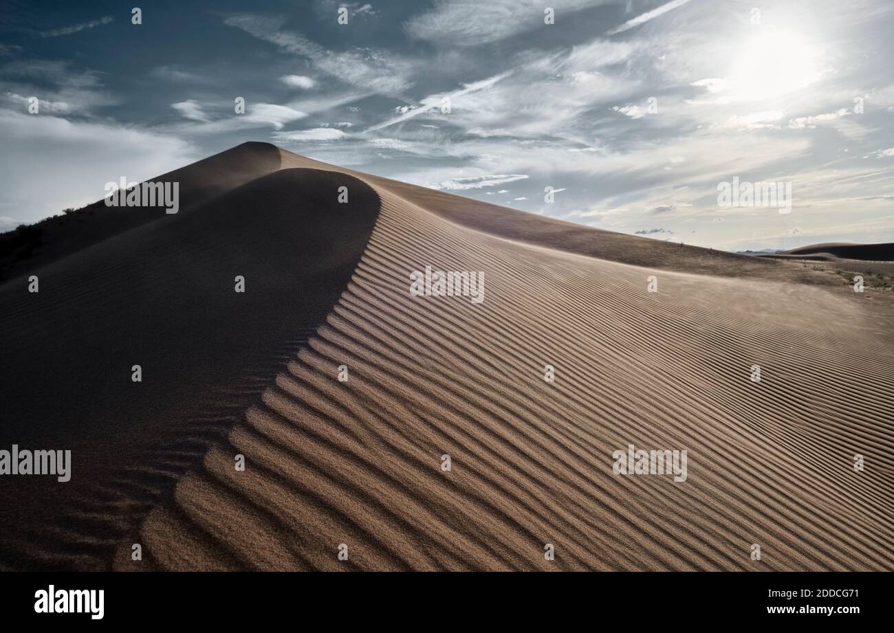 Vue sur les dunes de Cadix au désert de Mojave, Californie du Sud, États-Unis Banque D'Images