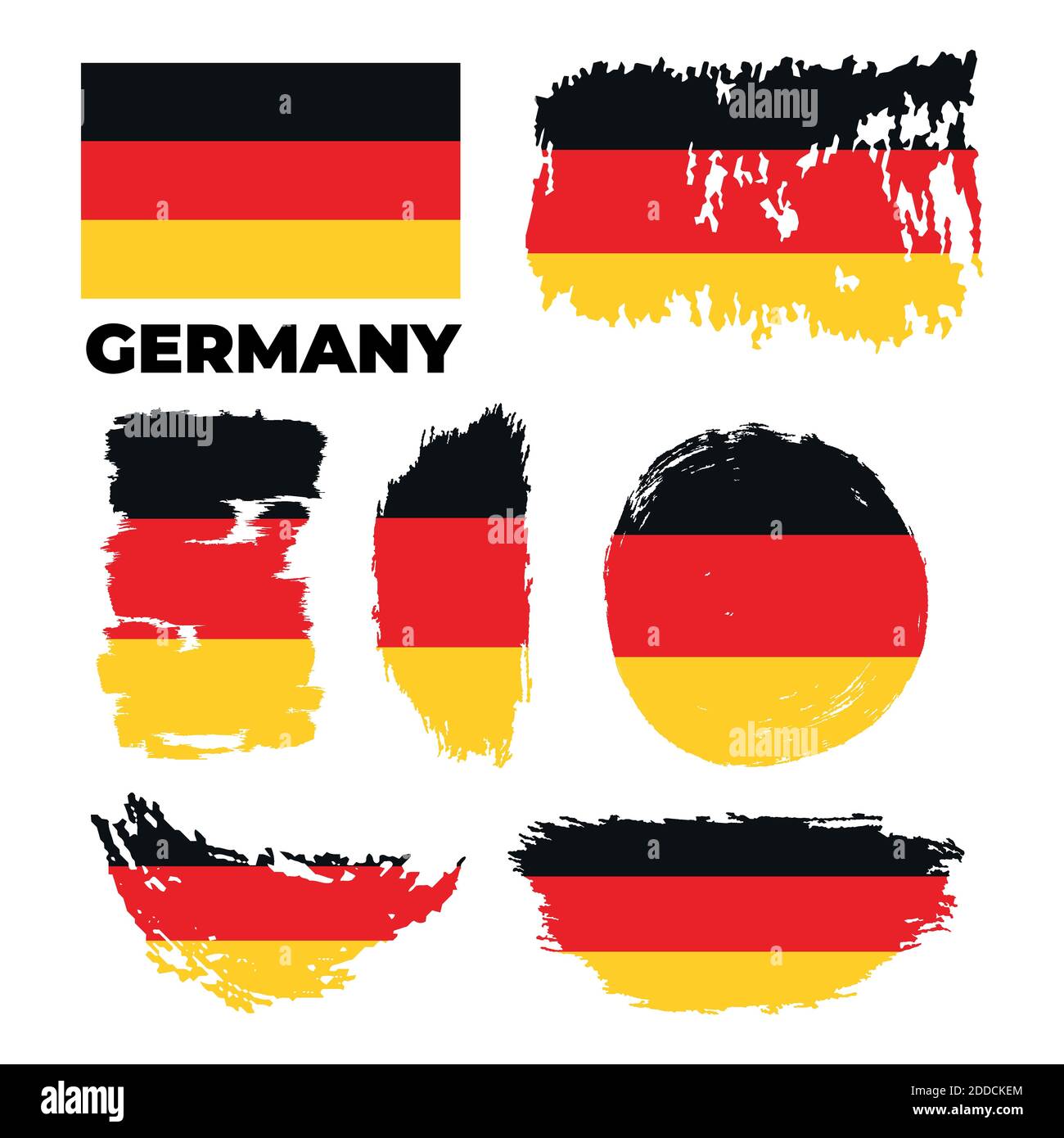 Drapeau de la République fédérale d'Allemagne, fond de trait de pinceau Illustration de Vecteur