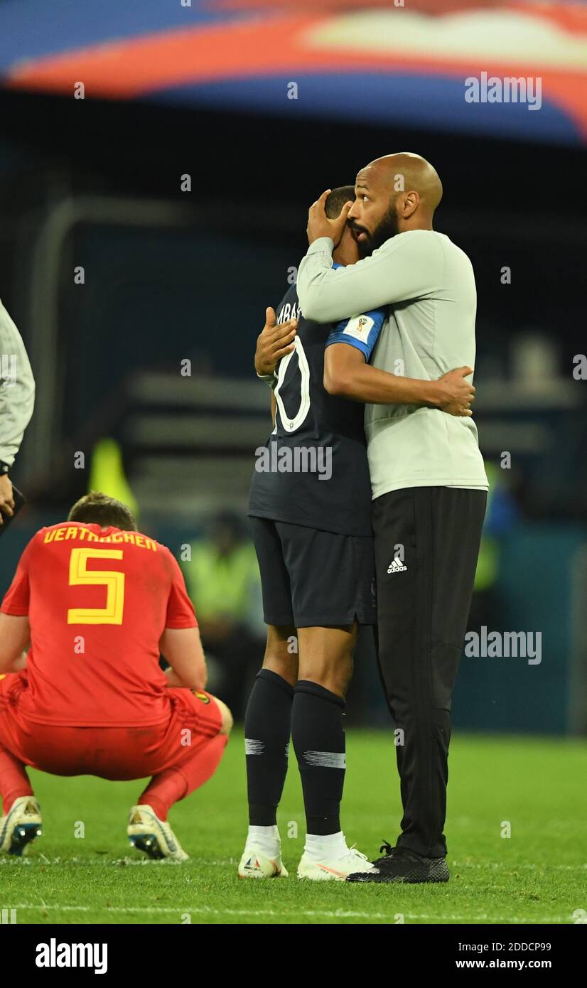 Demi-finale de la coupe du monde de la FIFA 2018 France V Belgique à Saint-Pétersbourg, Russie, 10 juillet 2018. Photo de Lionel Hahn/ABACAPRESS.COM Banque D'Images