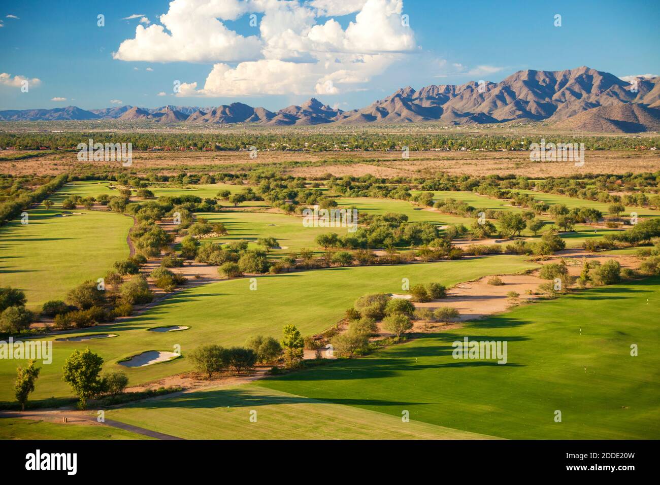 Parcours de golf près de Scottsdale, Arizona, États-Unis Banque D'Images