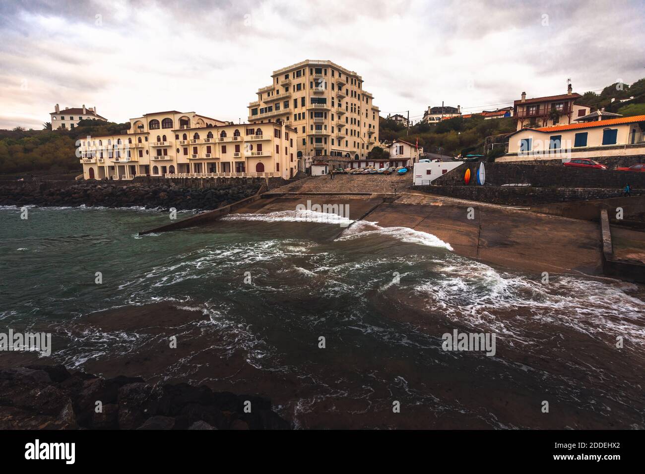 Port de Getaria (Guéthary) au pays Basque. Banque D'Images