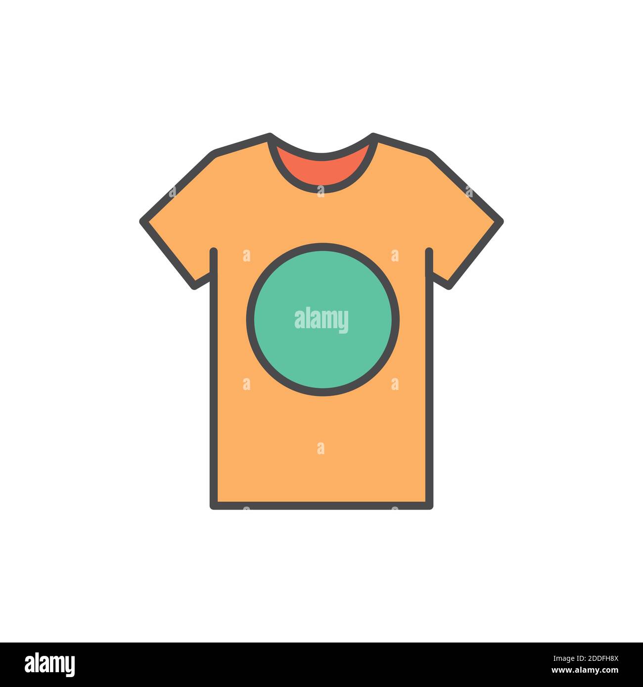 Icône de ligne de couleur pour t-shirt. Pictogramme pour page Web,  application mobile, Promo Image Vectorielle Stock - Alamy