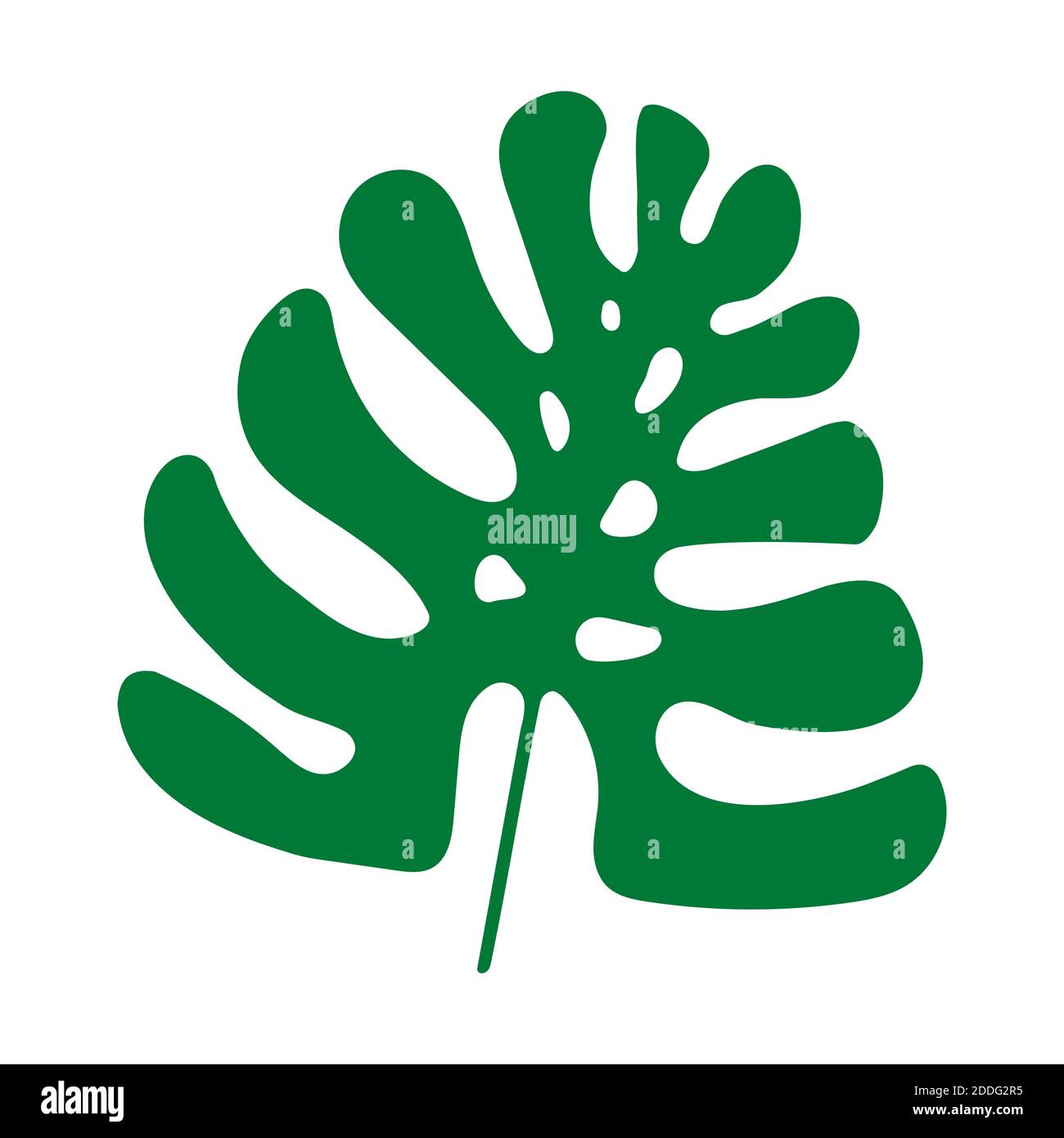 Monstera tort laisse le logo modèle vectoriel isolé sur fond blanc. Peut être utilisé pour les cartes de vœux, les prospectus, les invitations, la conception de sites Web, tout. T Illustration de Vecteur