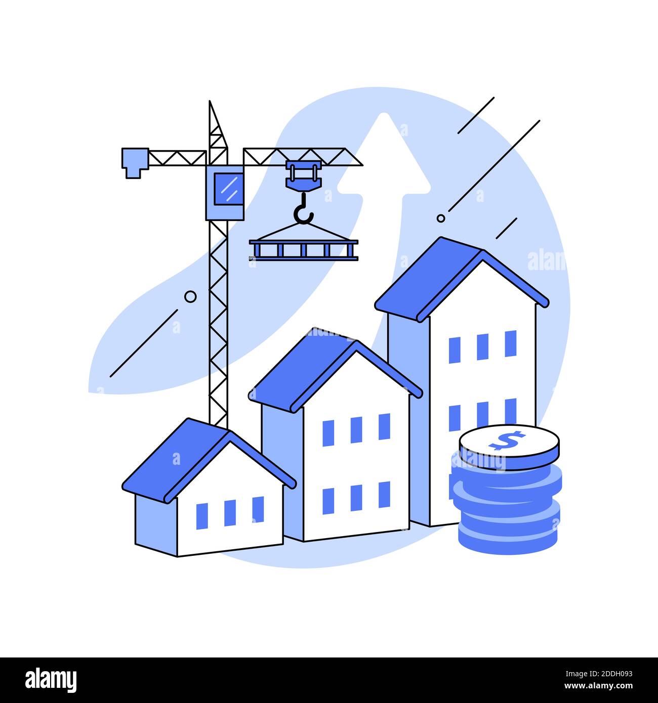 Illustration vectorielle abstraite de concept de développement de propriété. Illustration de Vecteur