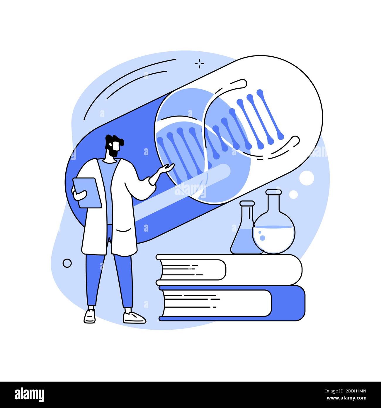 Illustration du vecteur de concept abstrait de thérapie génique. Illustration de Vecteur