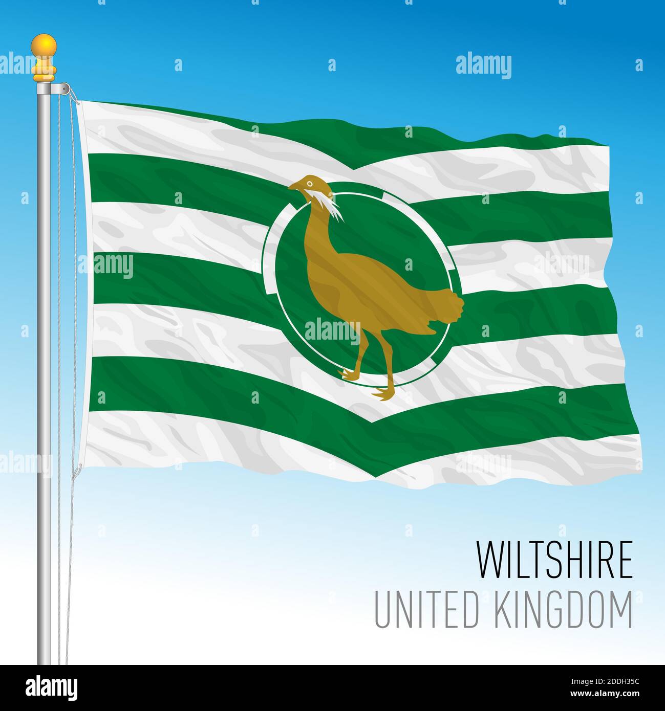 Drapeau comté de Wiltshire, Royaume-Uni, vector illustration Illustration de Vecteur