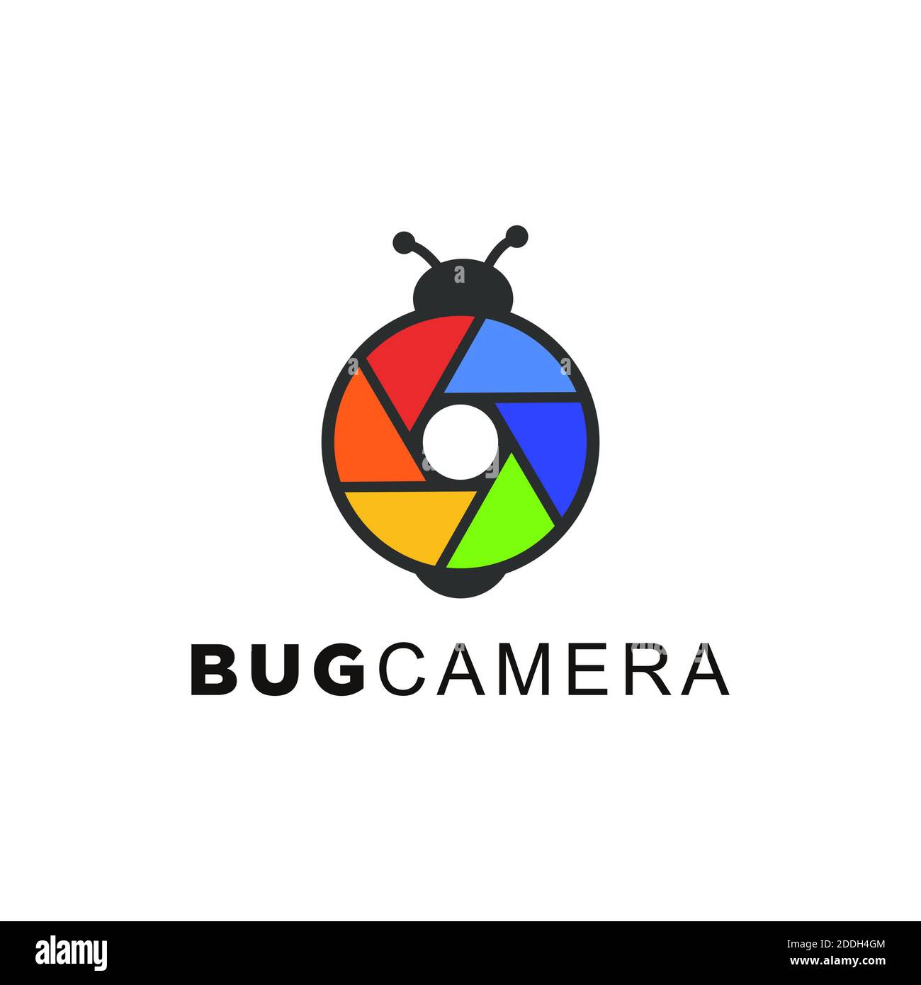 modèle de logo créatif de bug photo Banque D'Images