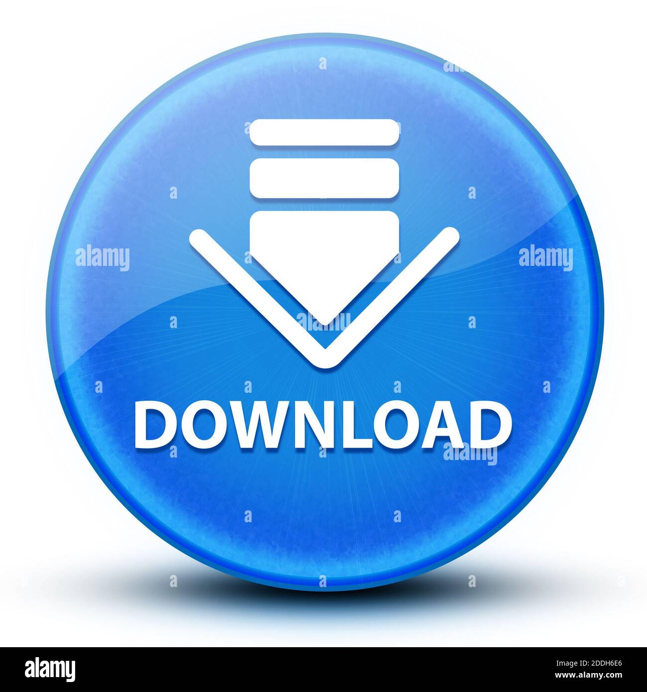 Télécharger l'illustration abstraite du bouton rond bleu brillant de l'œil Banque D'Images