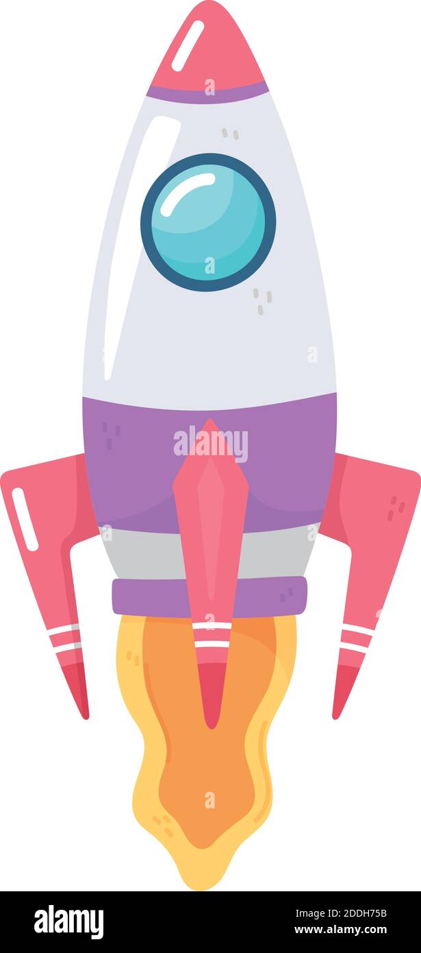 rocket explorer la galaxie spatiale dans l'illustration de vecteur de ...