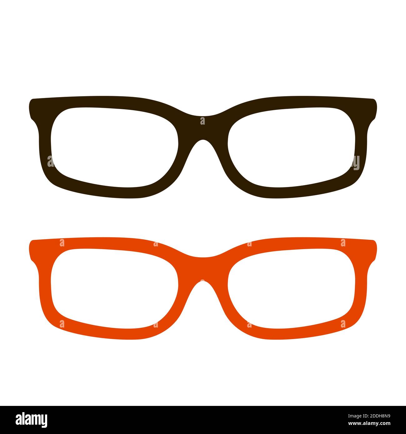 montures de lunettes noires, illustration vectorielle, style plat, ensemble  Photo Stock - Alamy