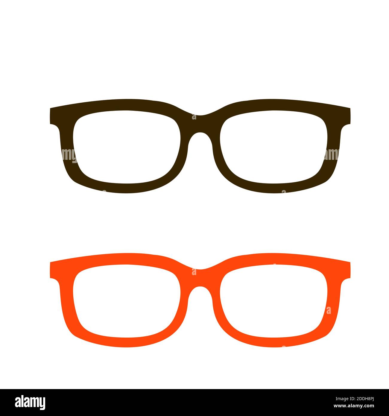 montures de lunettes noires, illustration vectorielle, style plat, ensemble  Photo Stock - Alamy