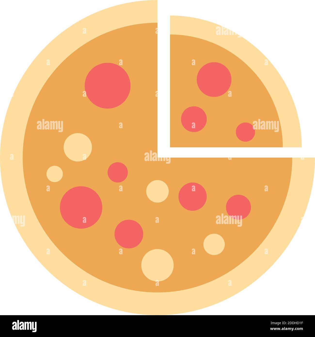 Icône de livraison rapide de pizza isolée - Vector Illustration de Vecteur