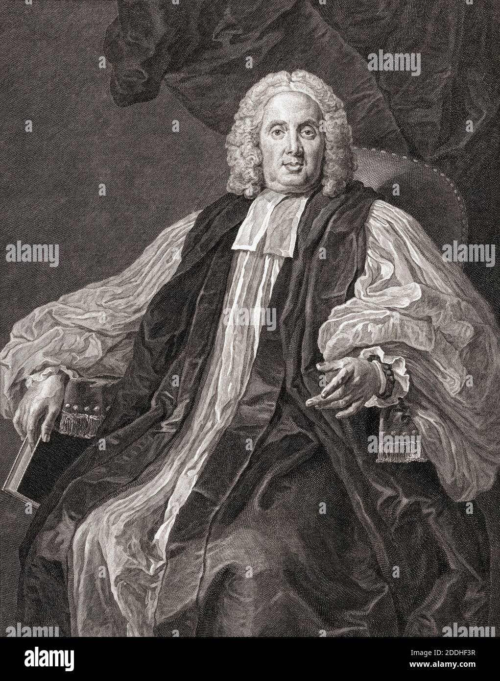 Thomas Herring, 1693 - 1757, archevêque de Canterbury. Après une œuvre du XVIIIe siècle de William Hogarth. Banque D'Images
