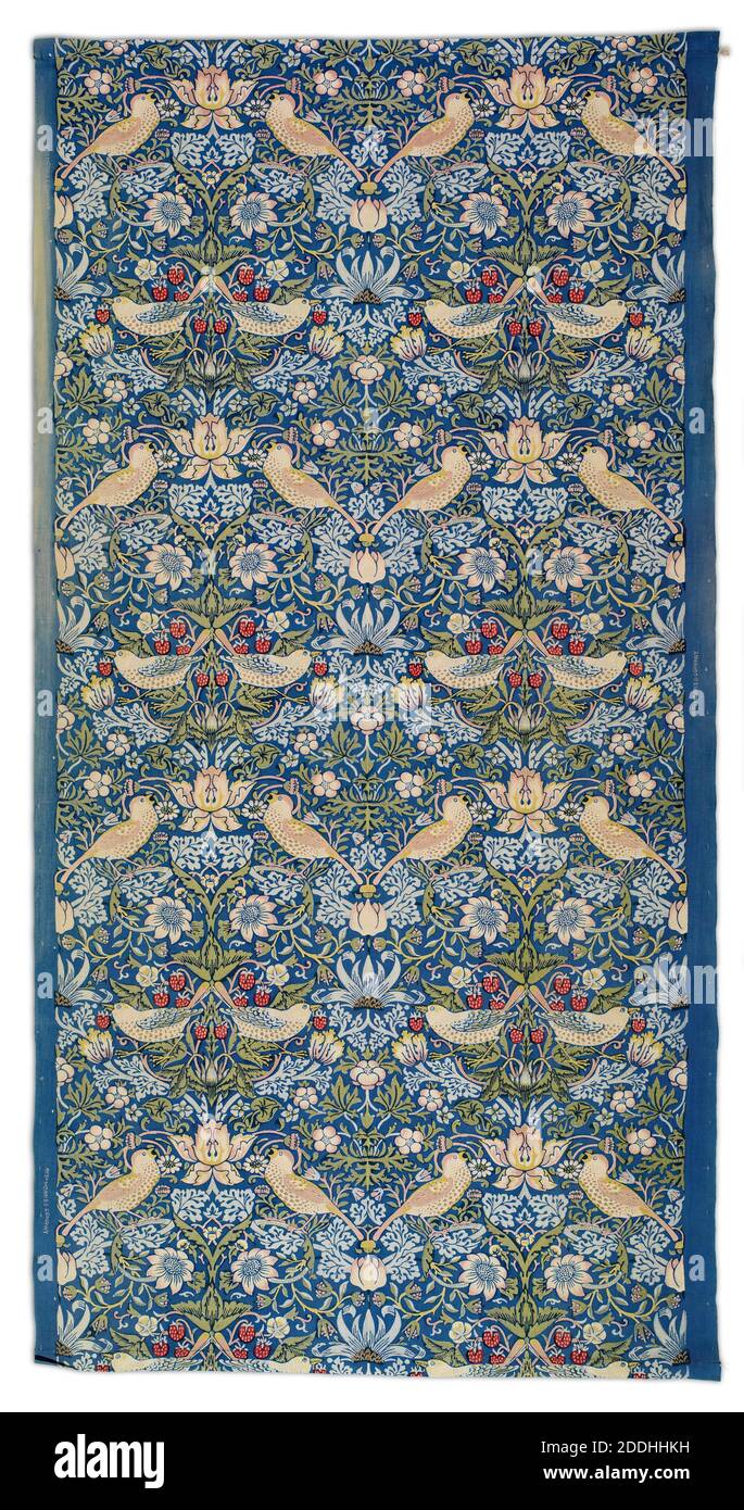 Tissu imprimé, un rideau avec motif « chaluberry Thief » Design by William Morris & Co, Applied Arts, TextilesPre-Raphaelite, tissu Banque D'Images