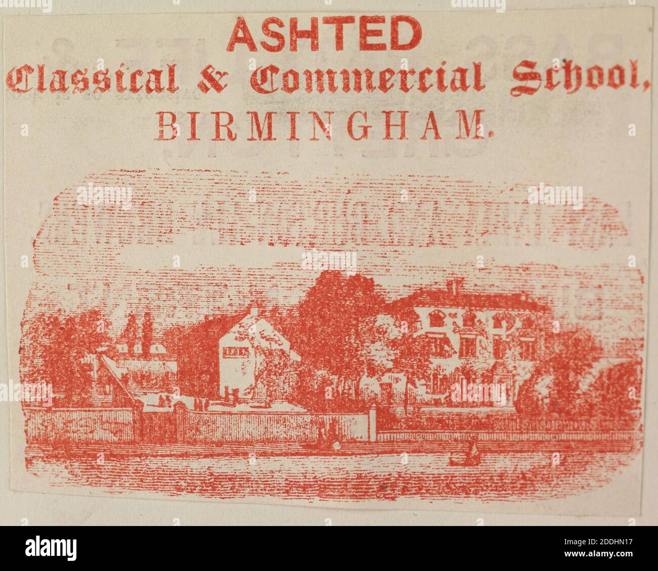 Gravure, Ashted Classical and commercial School, Birmingham, vol. I Banque D'Images