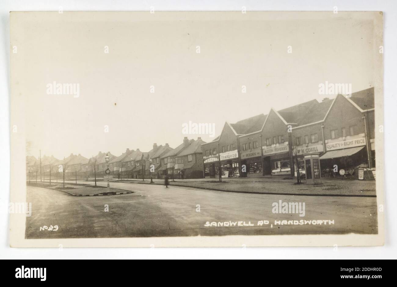 Carte postale, Sandwell Road, Handsworth, Birmingham vues topographiques, Éditeur : R B & E D Richards, Histoire sociale, vues topographiques, Suburban, Birmingham histoire, carte postale Banque D'Images