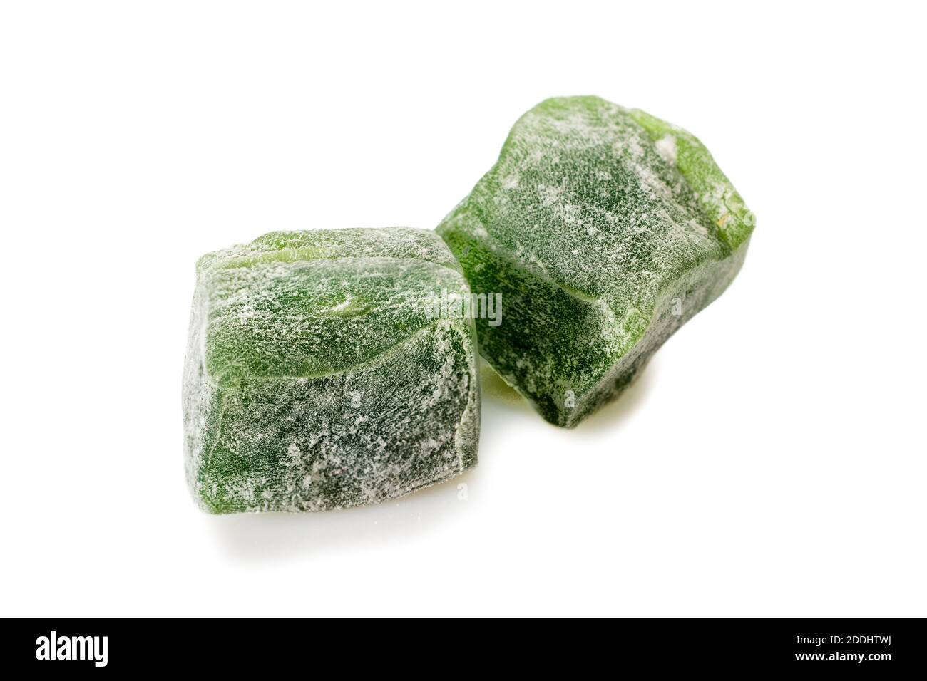 Délice turc. MiNT rahat locam, deux délices orientaux doux en sucre motorisé, vue rapprochée. Banque D'Images