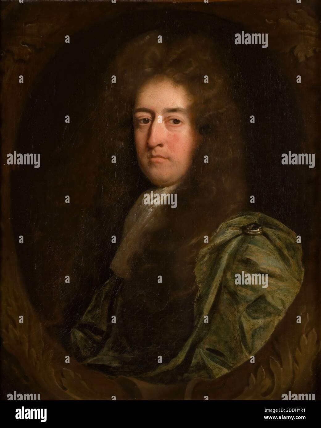 Sir Charles Holte, 3e Bt d'Aston Hall, 1700-1722 British School, peinture à l'huile, Portrait, Homme, Costume, porc Banque D'Images