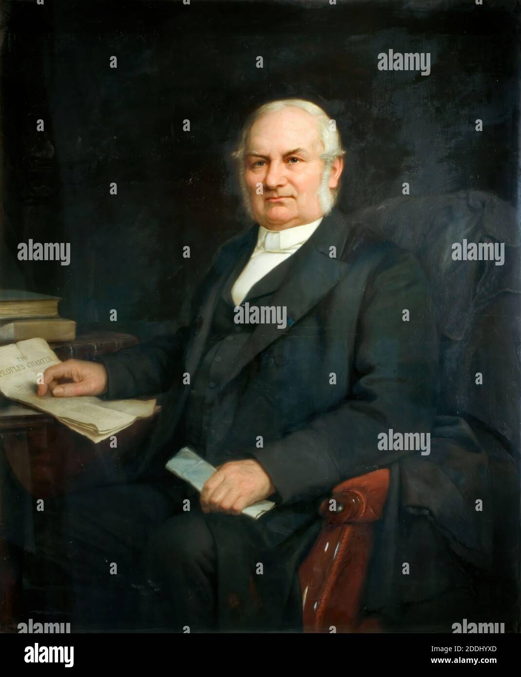 Portrait du révérend Arthur G. O'Neill (1819-1896), 1885 par Jonathon Pratt, peinture à l'huile, Portrait, Homme Banque D'Images