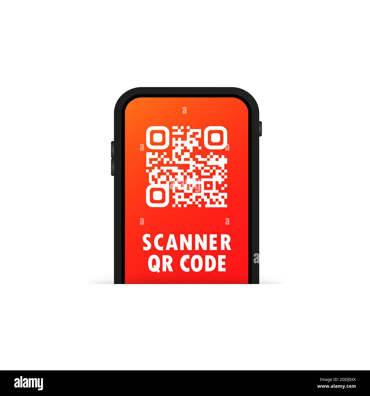 Scanner QR. Le téléphone portable scanne le code QR. Pour le concept de paiement numérique. Vecteur sur fond blanc isolé. SPE 10. Illustration de Vecteur