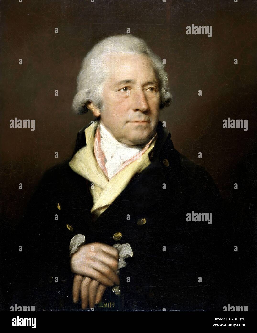 Portrait de Matthew Boulton (1728-1809), 1801-03 Lemuel Francis Abbott Matthew Boulton était l'un des principaux entrepreneurs et visionnaires du XVIIIe siècle. En partenariat avec James Watt, en 1775, il lance le développement et l'application industrielle de la machine à vapeur. En 1761, il a commencé à construire sa Manufactory Soho, où il a été le pionnier des techniques révolutionnaires de production. Il a également établi la première monnaie à la vapeur dans le monde., peinture à l'huile, Science et Industrie, Histoire sociale, Industrie, Révolution industrielle, Société lunaire, Portrait, Homme Banque D'Images