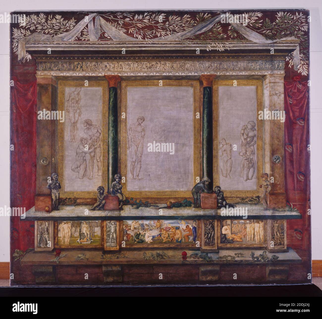 Troy Triptych, 1872-1898 par Sir Edward Burne-Jones, mythologie grecque, peinture à l'huile, pré-Raphaelite, Triptych Banque D'Images