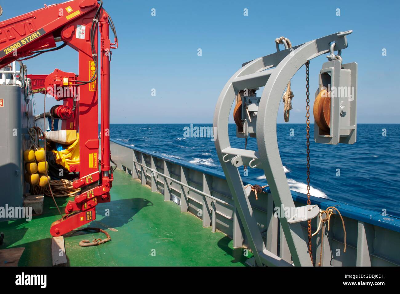 Pont de bateau de pêche au thon rouge de l'Atlantique Banque D'Images