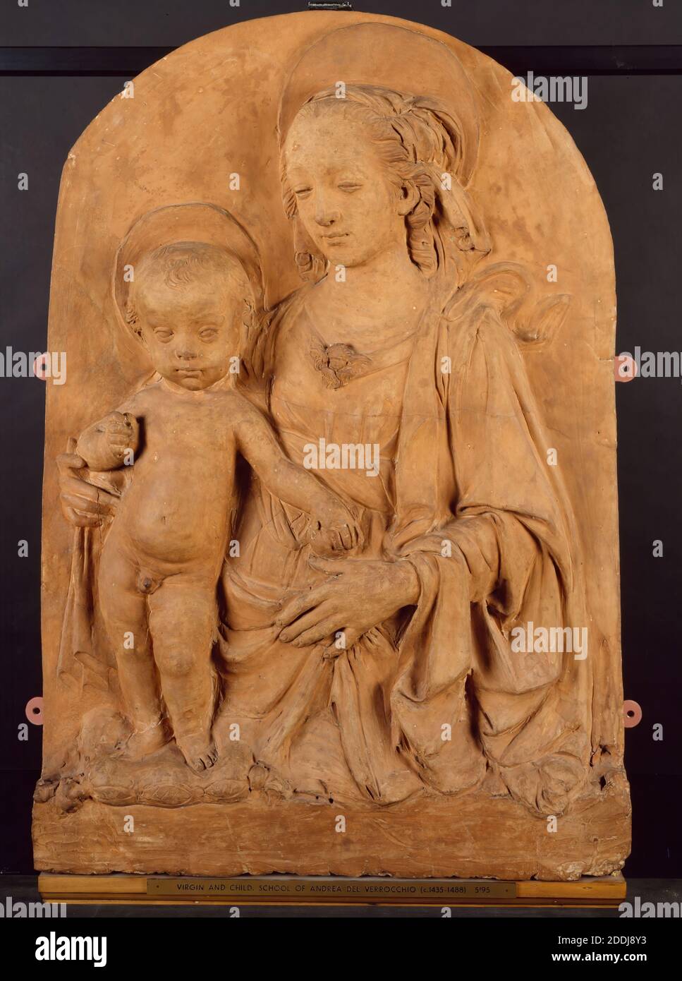 Madonna et l'enfant, 1460-1470 de l'école d'Andrea Verrocchio, religion, chrétienne, Jésus, Vierge Marie, Bible Banque D'Images
