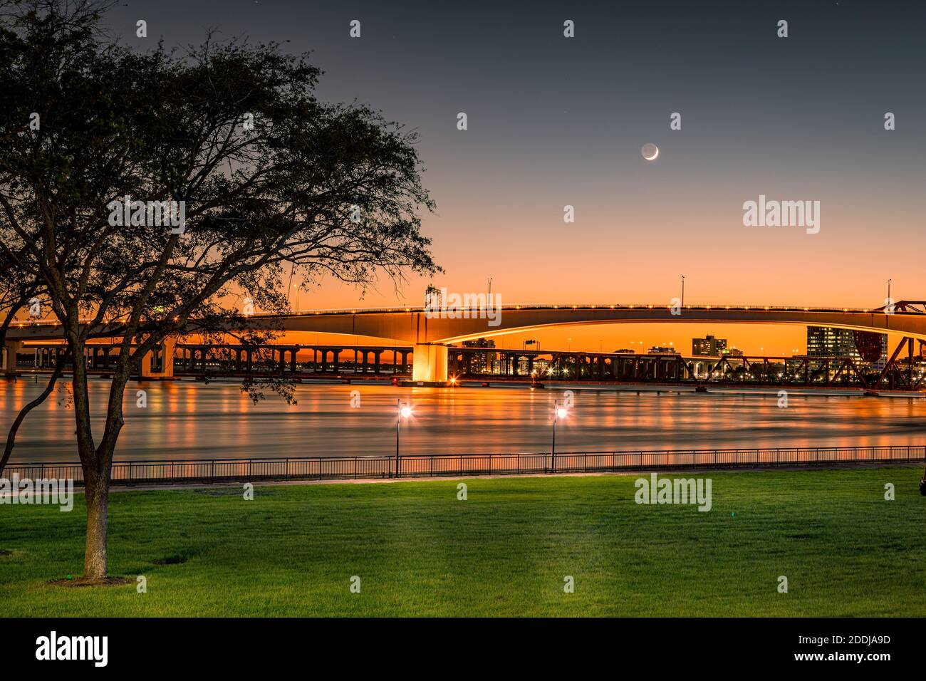 Jacksonville Riverbank Banque D'Images