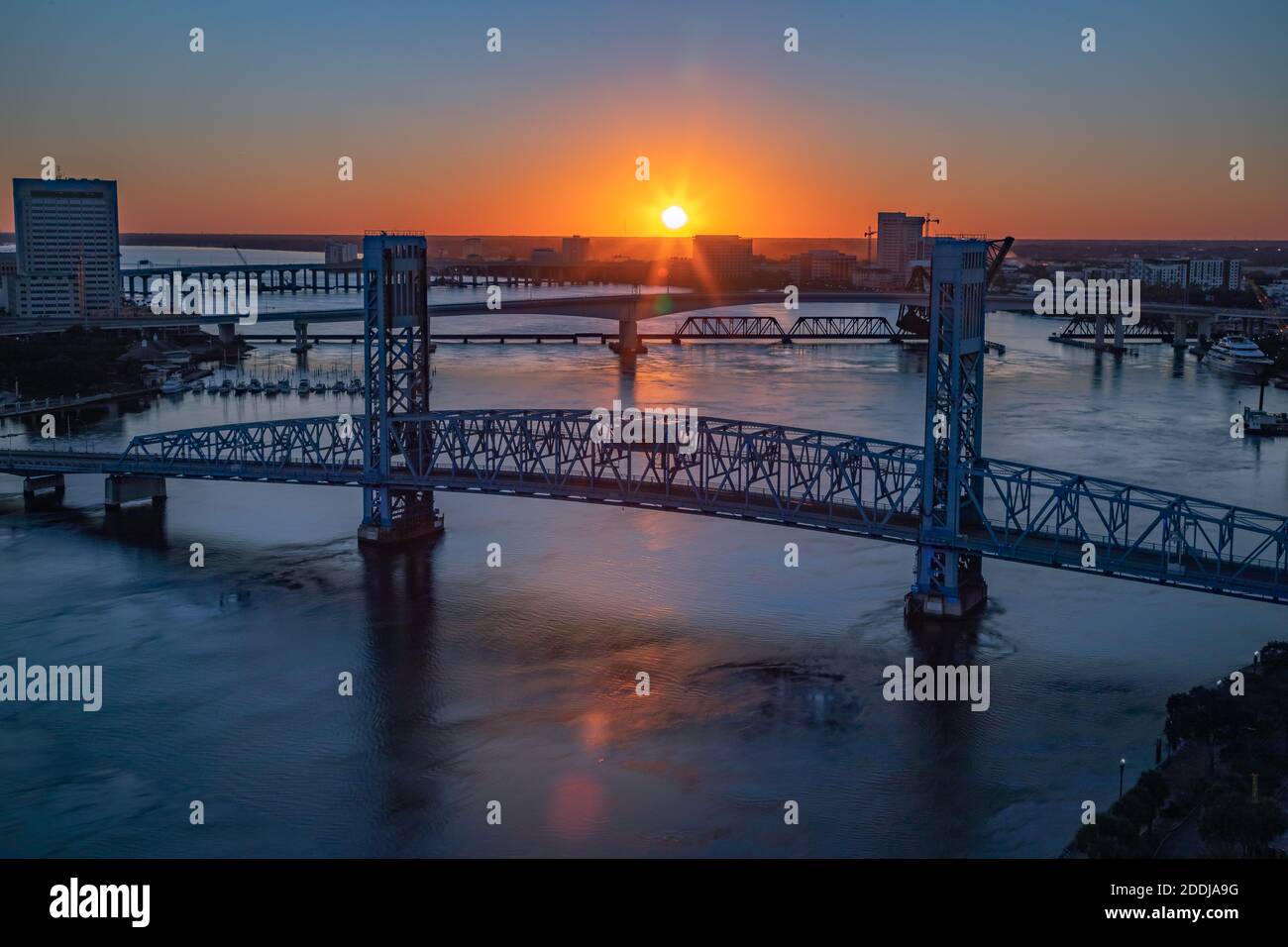 Jacksonville Riverbank Banque D'Images
