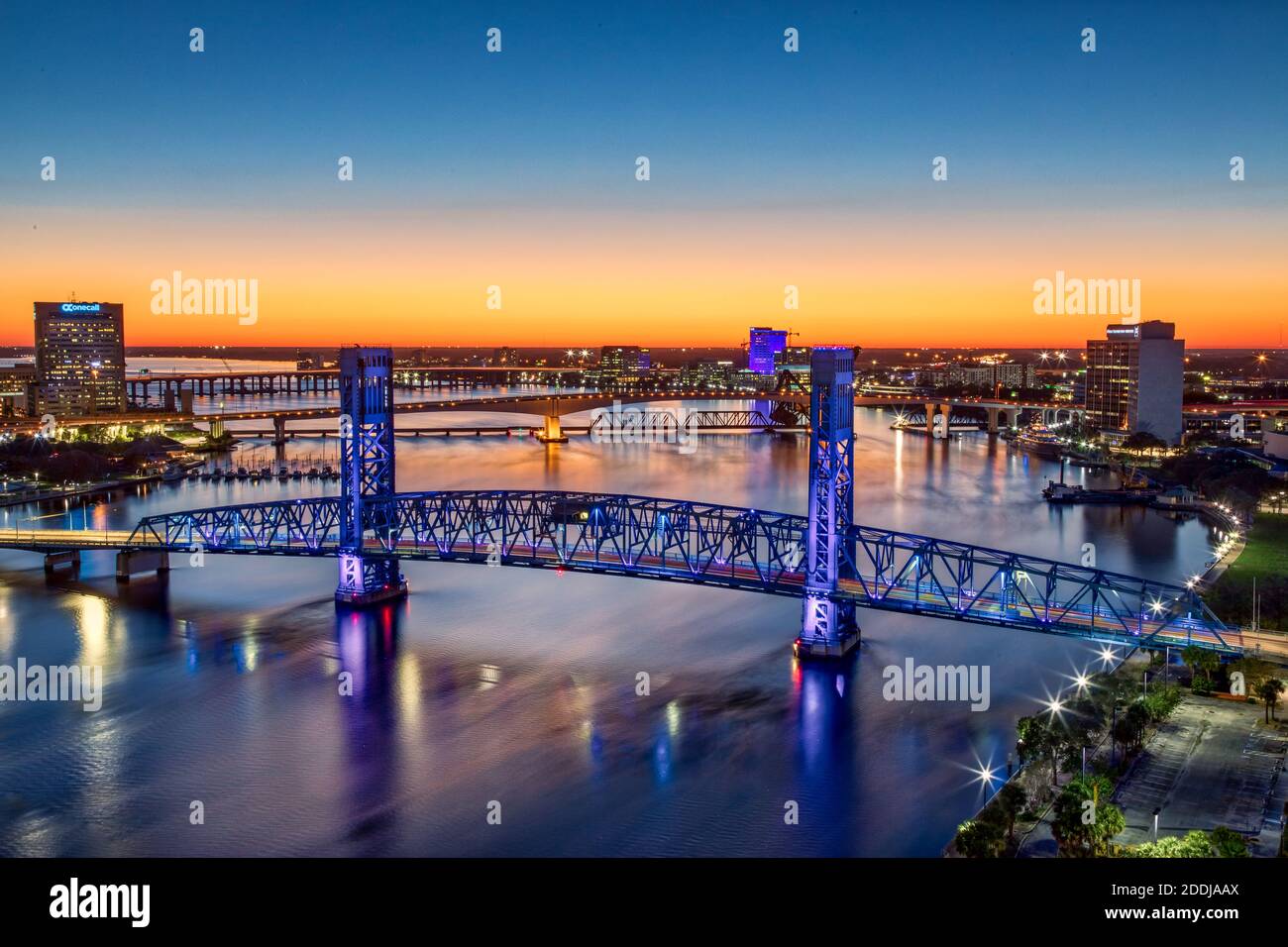 Jacksonville Riverbank Banque D'Images