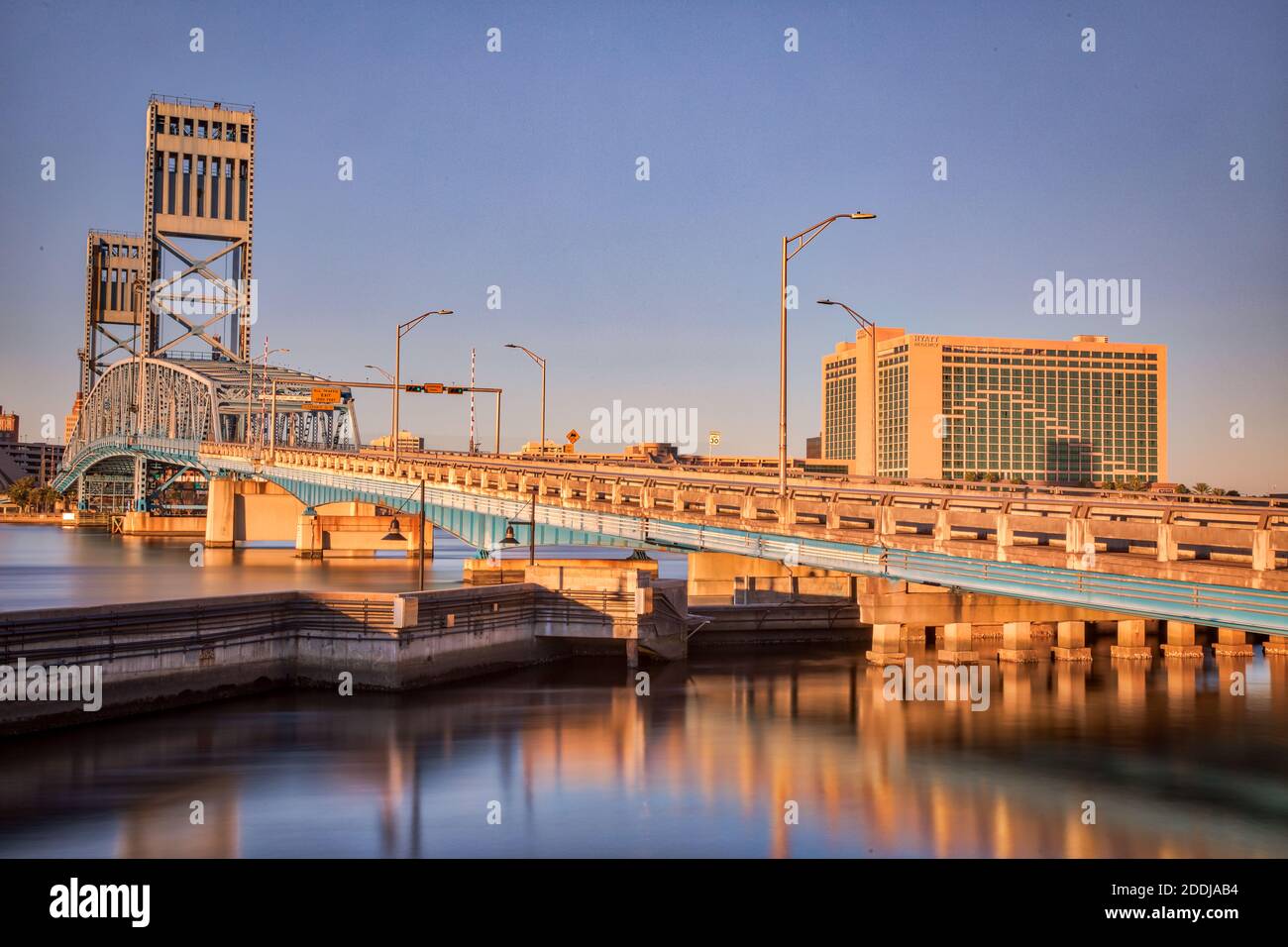 Jacksonville Riverbank Banque D'Images