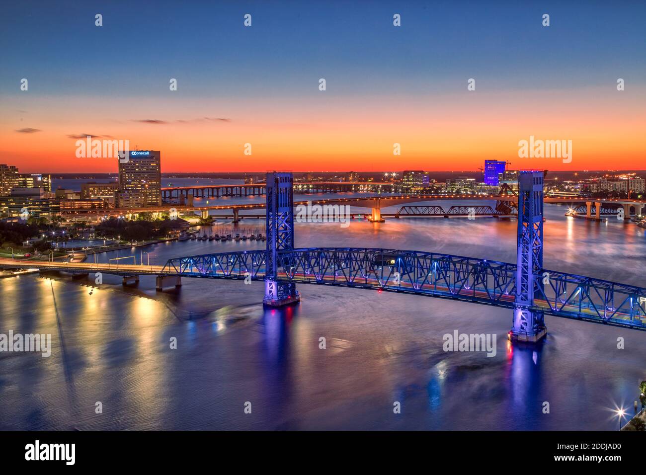 Jacksonville Riverbank Banque D'Images