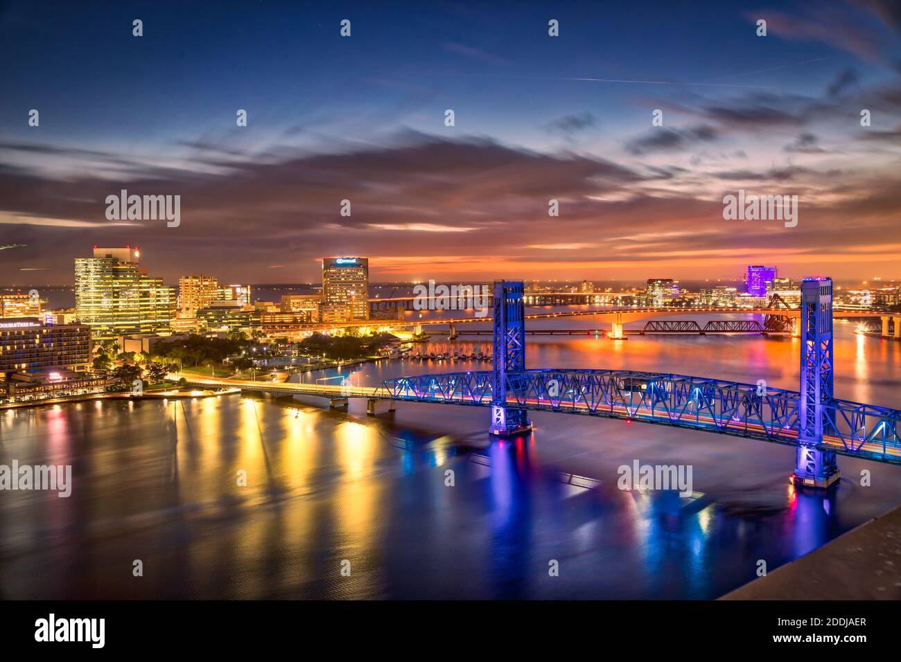 Jacksonville Riverbank Banque D'Images