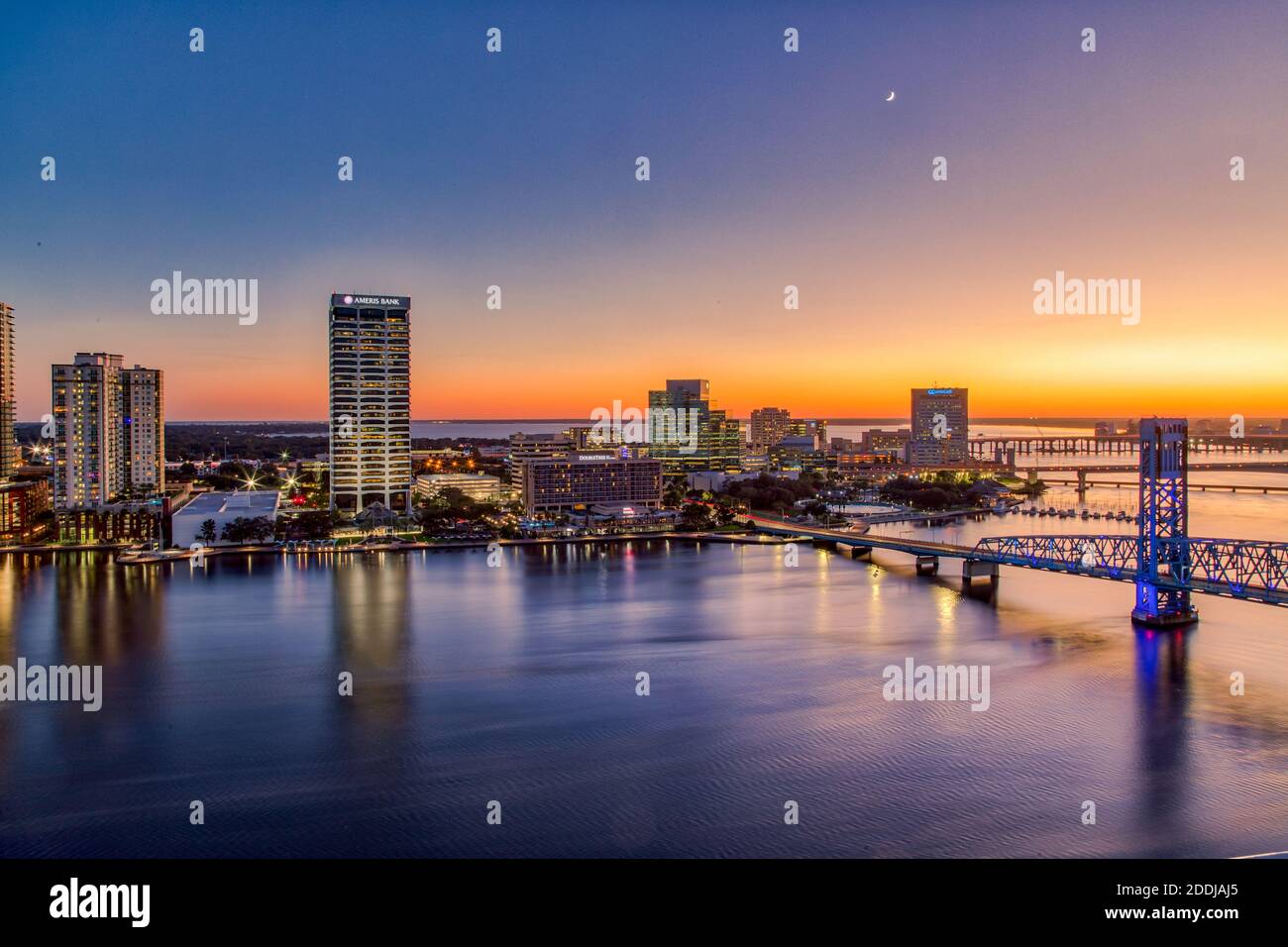 Jacksonville Riverbank Banque D'Images