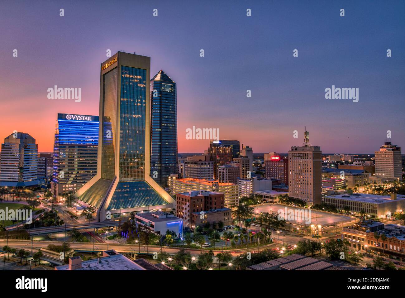 Le centre-ville de Jacksonville Banque D'Images
