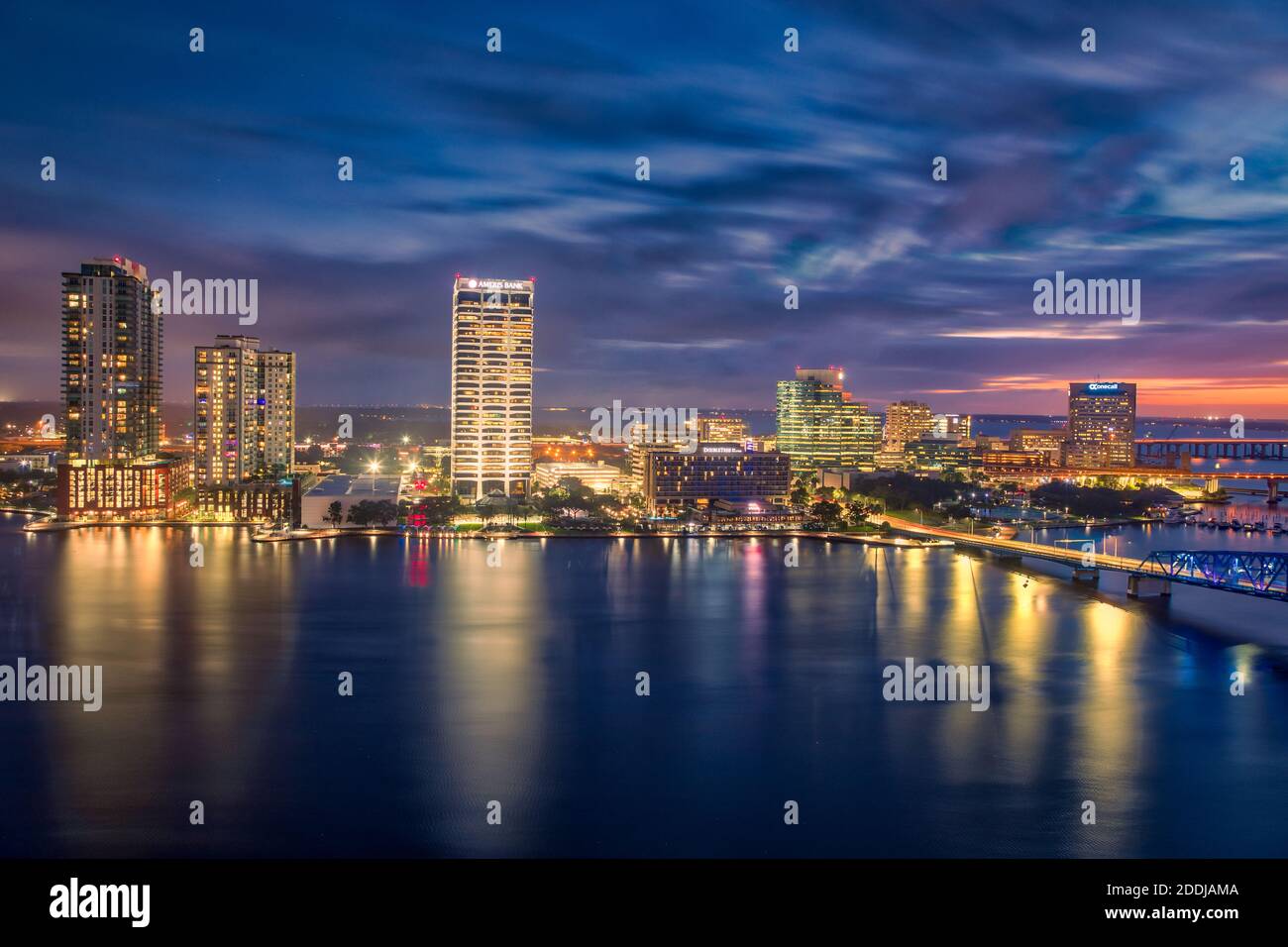 Jacksonville Riverbank Banque D'Images