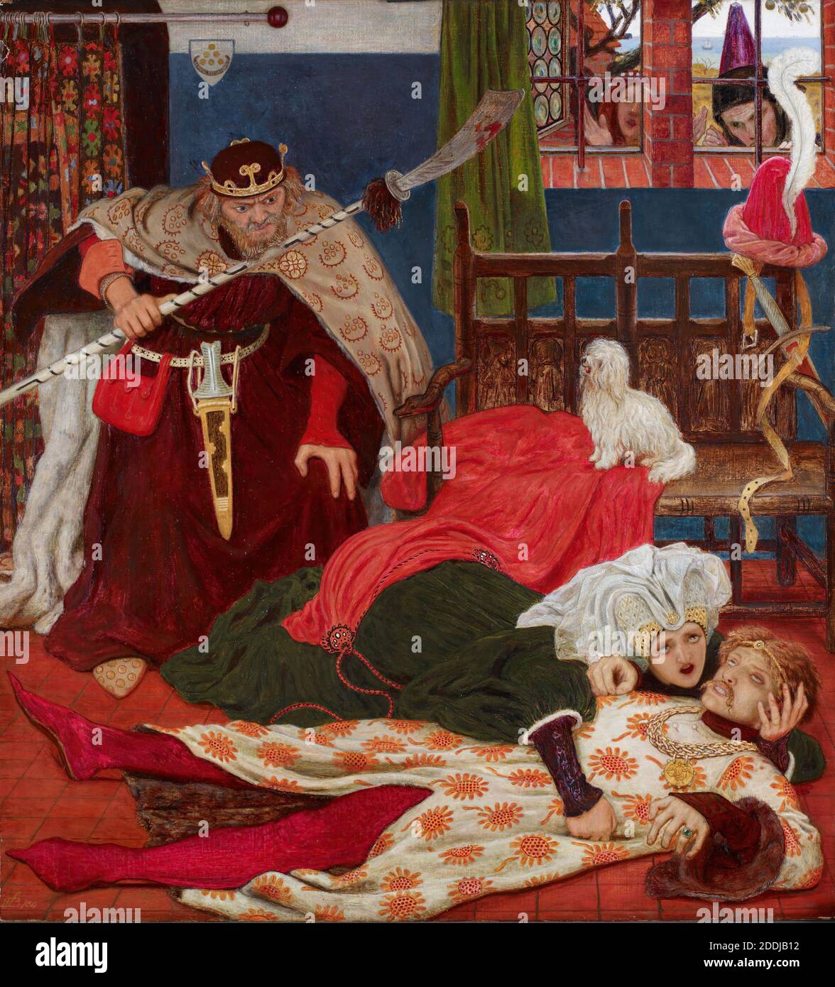 Décès de Sir Tristram artiste: Ford Madox BrownPre-Raphaelite, Parabola Japon, légende Arthurienne Banque D'Images