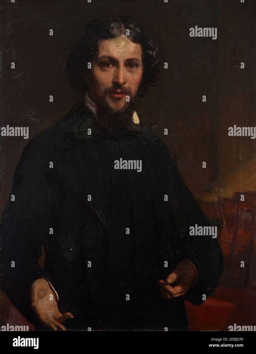 Encadré George Dawson, 1850-1855 John Prescott Knight, peinture à l'huile, Portrait, Homme, Histoire de Birmingham, Bearded, religion, Preacher Banque D'Images