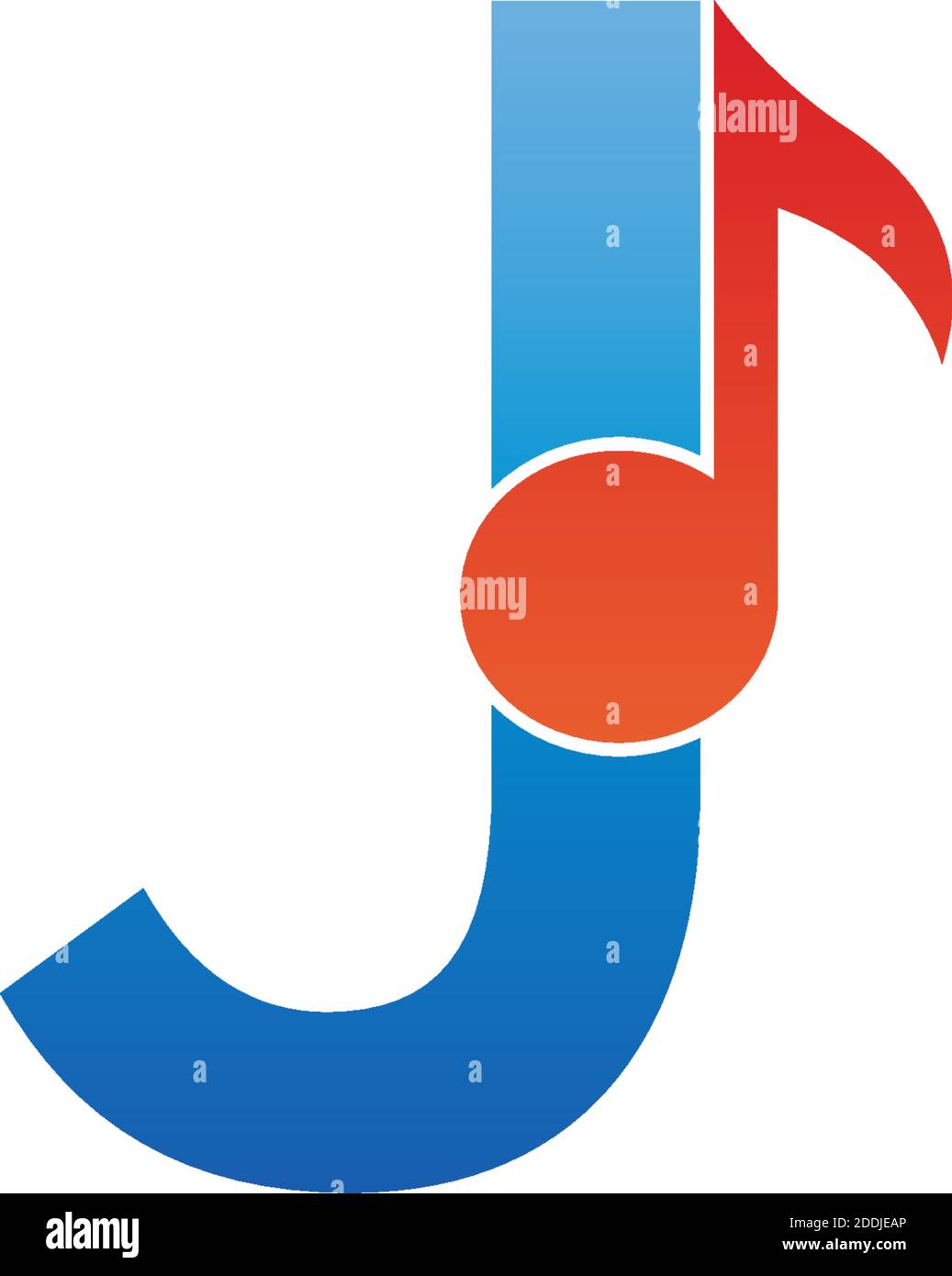 Note de musique logo j Banque d'images vectorielles - Alamy
