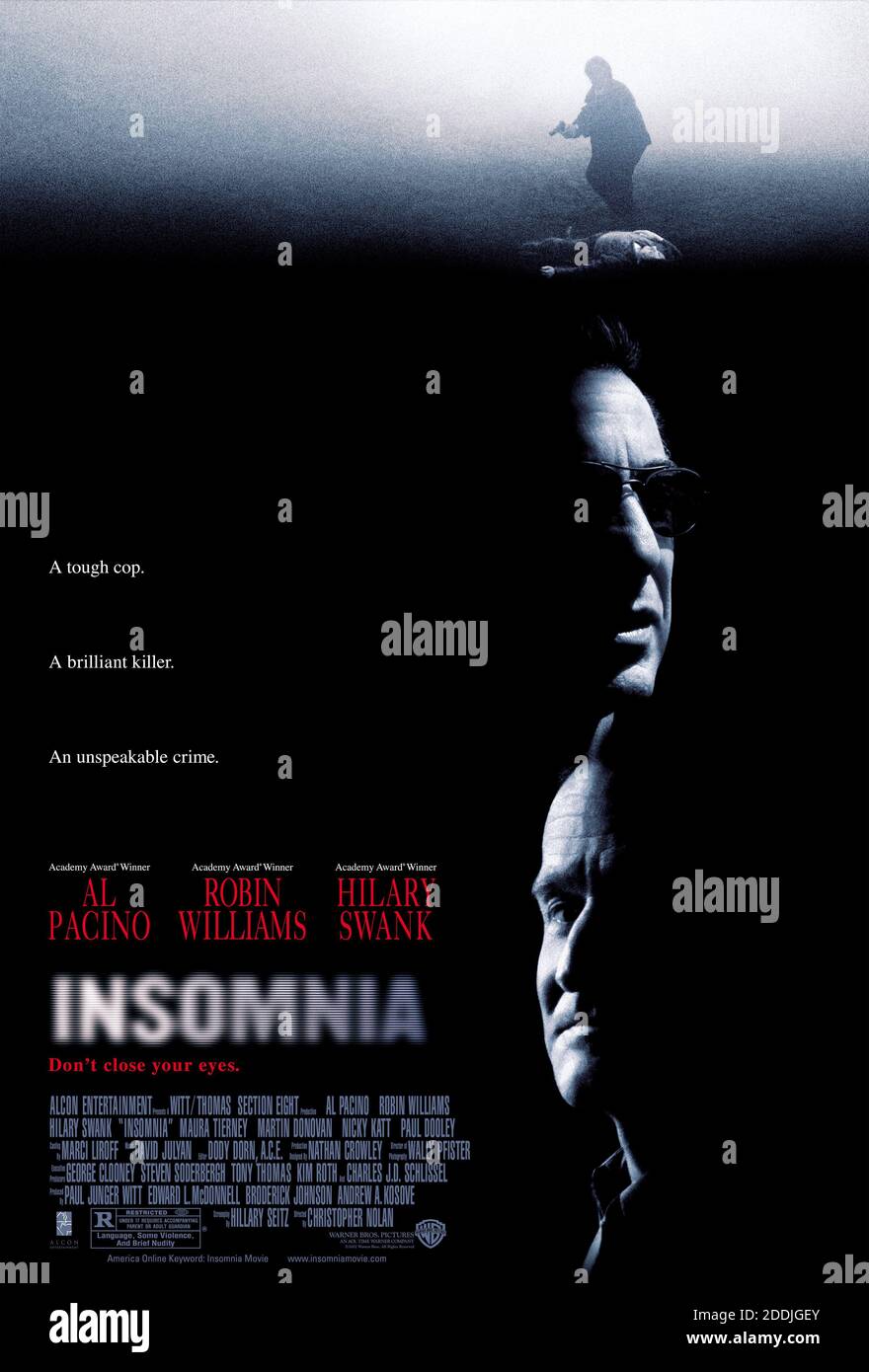 Poster, 'Insomnia' (2002) photo Credit: Warner Bros. / The Hollywood Archive / référence du fichier # 34078-0157FSTHA Banque D'Images