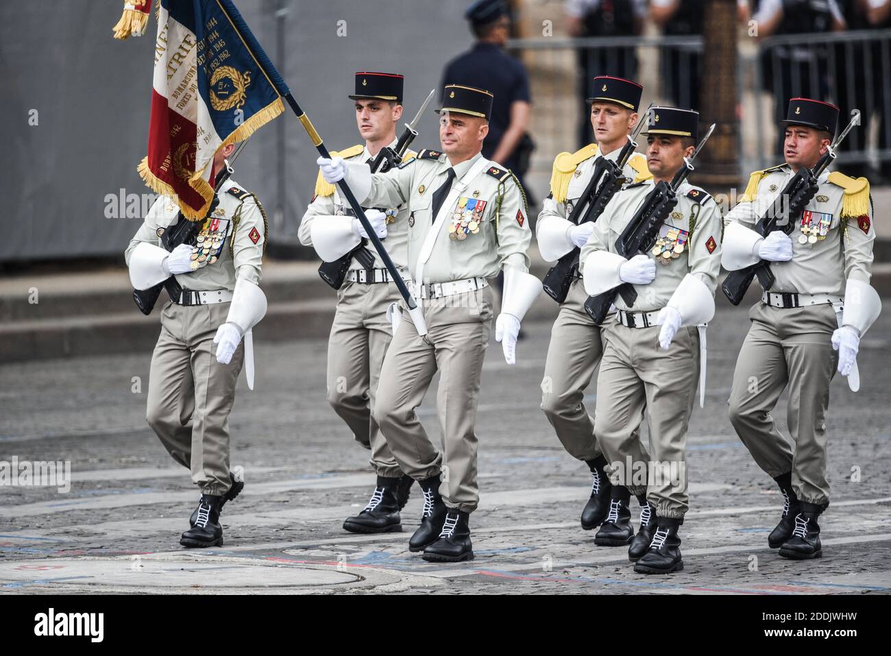 Les Français se sont mis à l'honneur lors du défilé militaire du 14 juillet 14 sur l'avenue des champs-Elysées à Paris 2019. Photo de Julie Sebadelha/ABACAPRESS.COM Banque D'Images