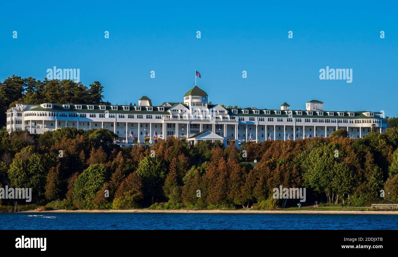 Grand Hôtel de l'eau, Mackinac Island, Michigan. Banque D'Images