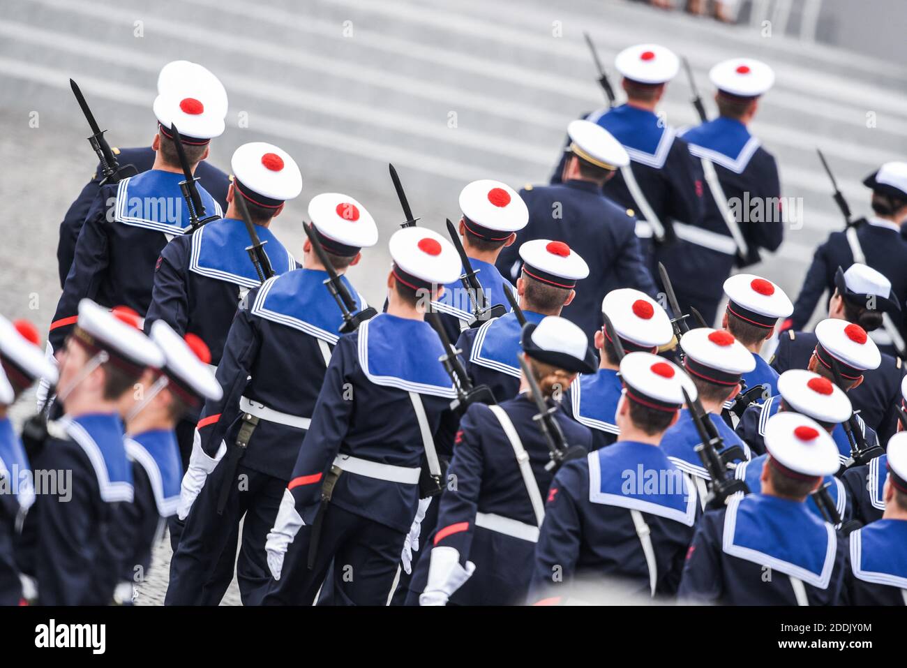 Les Français se sont mis à l'honneur lors du défilé militaire du 14 juillet 14 sur l'avenue des champs-Elysées à Paris 2019. Photo de Julie Sebadelha/ABACAPRESS.COM Banque D'Images