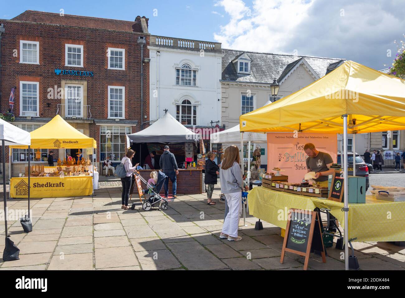 Marché extérieur, Market Square, Wallingford, Oxfordshire, Angleterre, Royaume-Uni Banque D'Images