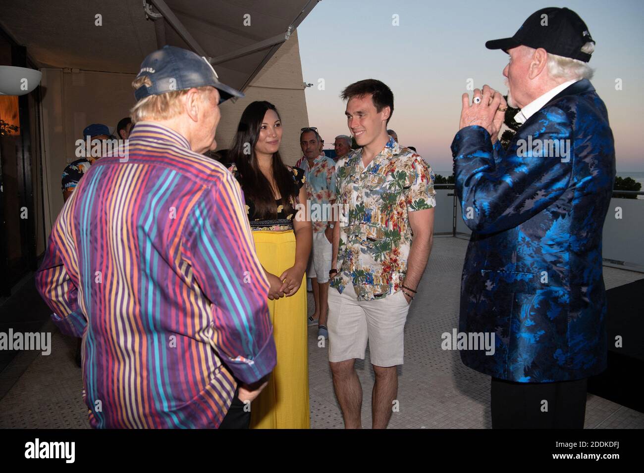 Louis Ducruet et sa fiancée Marie Chevallier avec Bruce Johnston et Mike Love of the Beach Boys participent au 15e anniversaire du Gala d'été de Monaco Fight AIDS au Monte Carlo Sporting Club le 13 juillet 2019 à Monte Carlo, Monaco.photo de David Niviere/ABACAPRESS.COM Banque D'Images