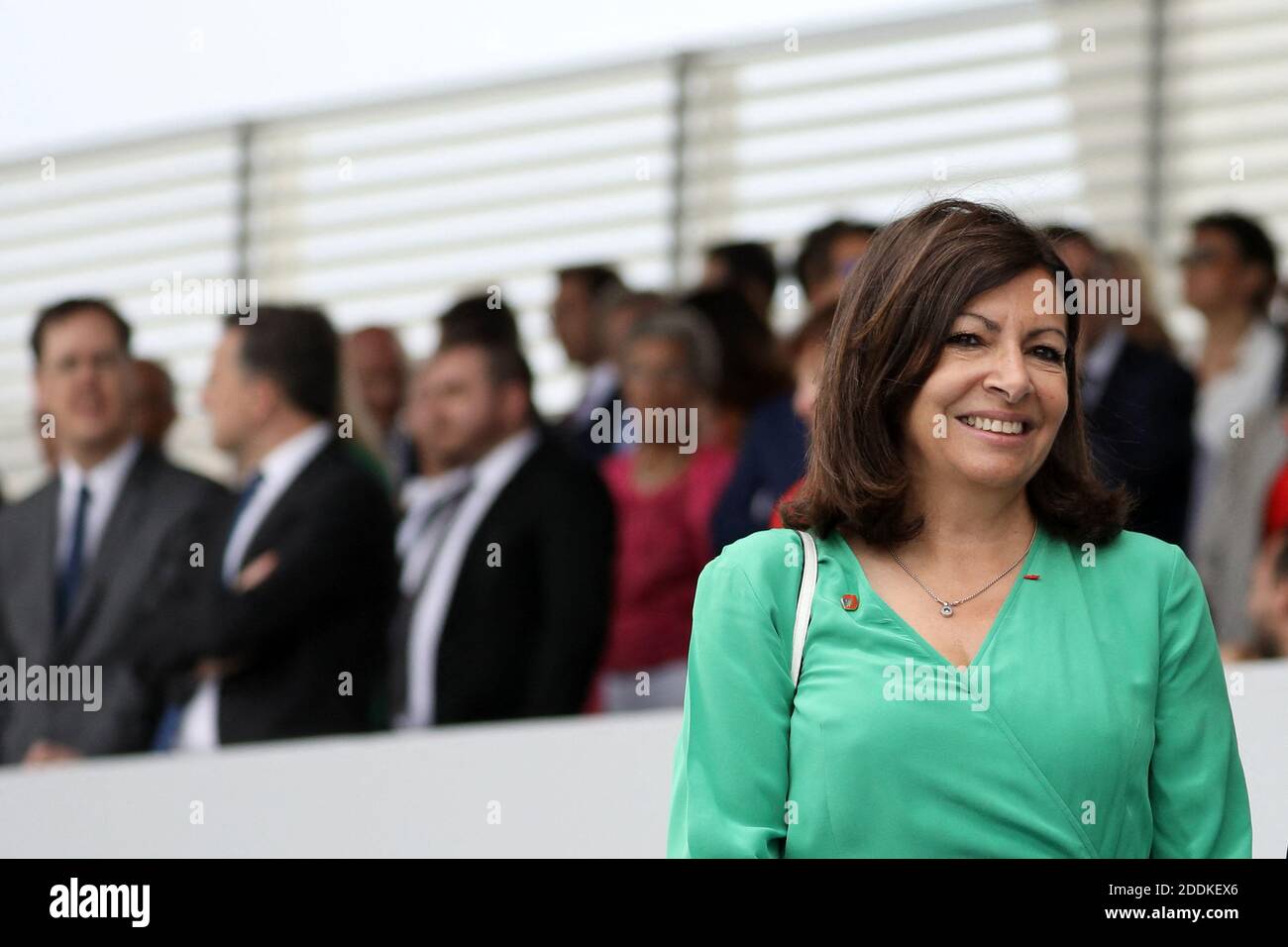 Anne Hidlago (maire de Paris) lors du 139e défilé militaire du 14 juillet sur les champs-Elysées, jour de la Fête nationale. Paris, le 14 juillet 2019. Photo Stephane Lemouton/Pool/ABACAPRESS.COM Banque D'Images