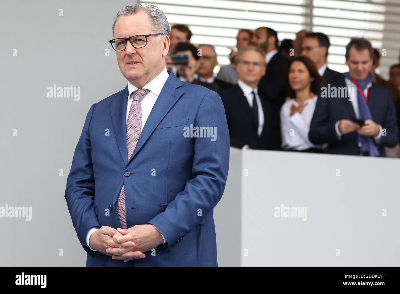 Richard Ferrand, président de l'Assemblée nationale, lors du 139e fichier militaire du 14 juillet sur les champs-Elysées, jour de la Fête nationale. Paris, le 14 juillet 2019. Photo Stephane Lemouton/Pool/ABACAPRESS.COM Banque D'Images