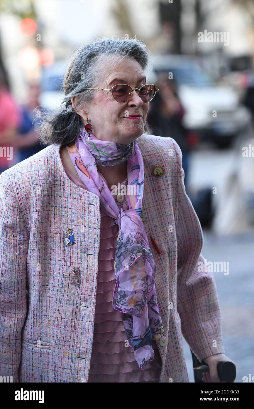 Dominique Lavanant assiste à la cérémonie funèbre du réalisateur français Jean-Pierre Mocky (décédé à 90 heures le 8 août) à l'église Saint-Sulpice à Paris, France, le 12 août 2019. Photo par ABACAPRESS.COM Banque D'Images