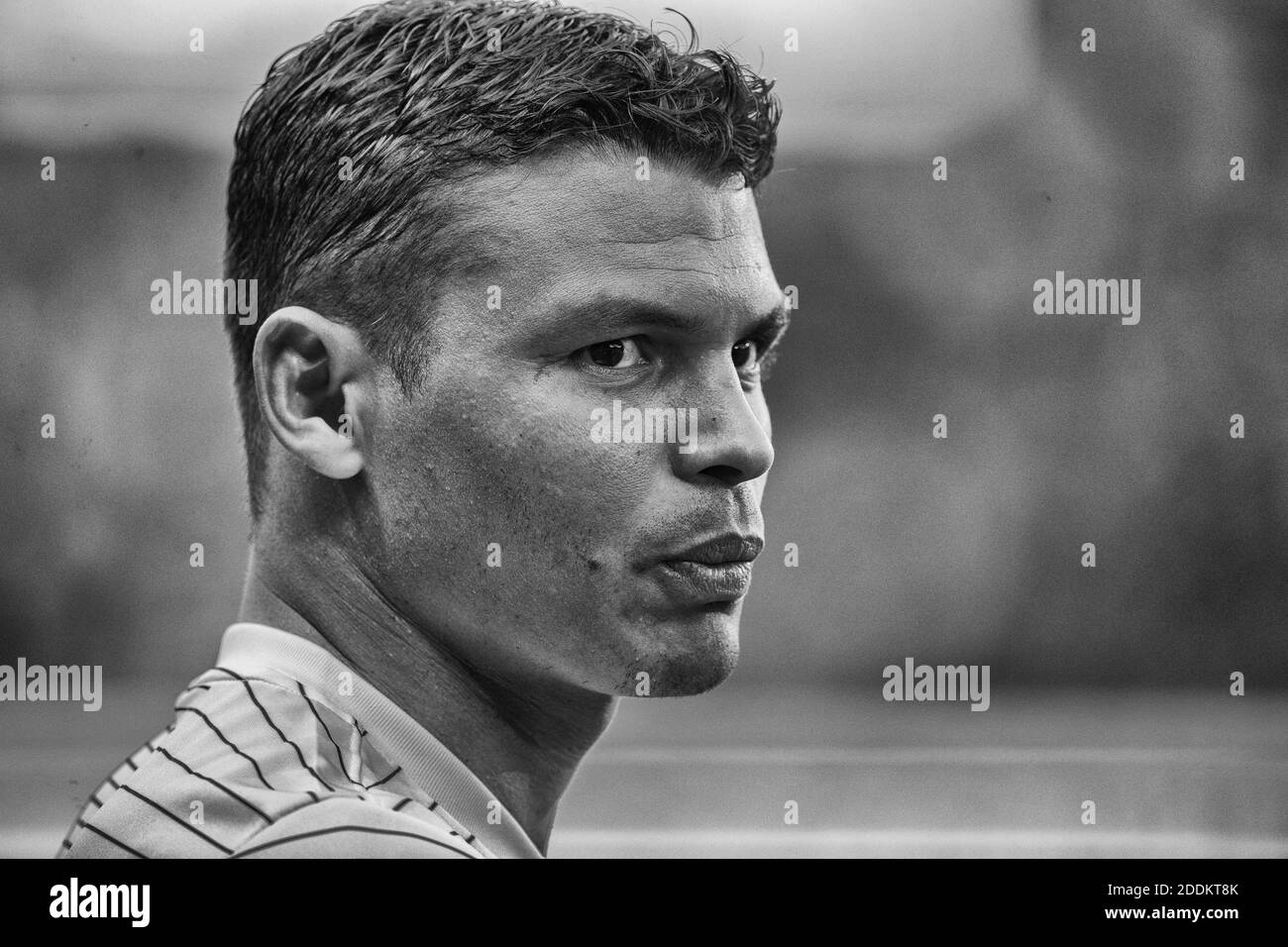 Thiago Silva du PSG lors de la Ligue 1 Paris Saint-Germain (PSG) / Toulouse football Match au Parc des Princes à Paris, le 25 août 2019. PSG a gagné 4-0. Photo de Loic BaratouxABACAPRESS.COM Banque D'Images